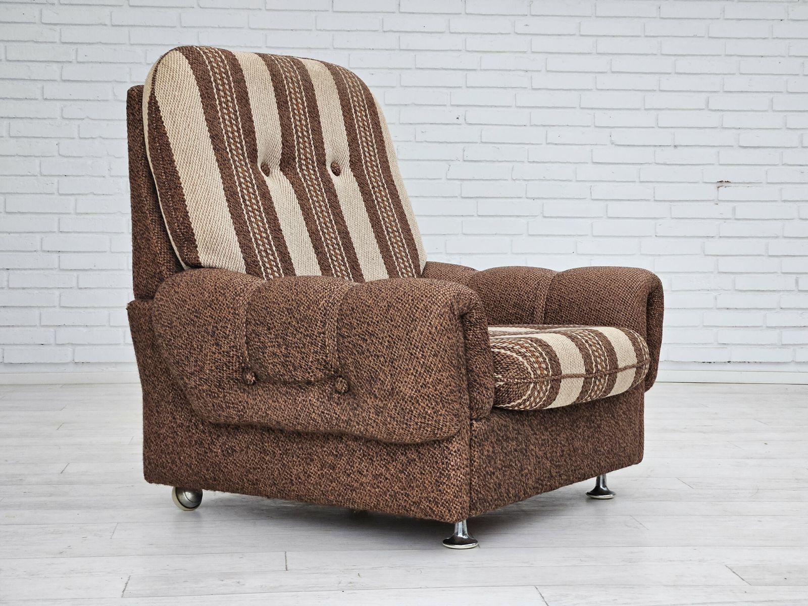 1970s, Danish Relax Chair, Original Wool Upholstery, Very Good Condition. photo for sale