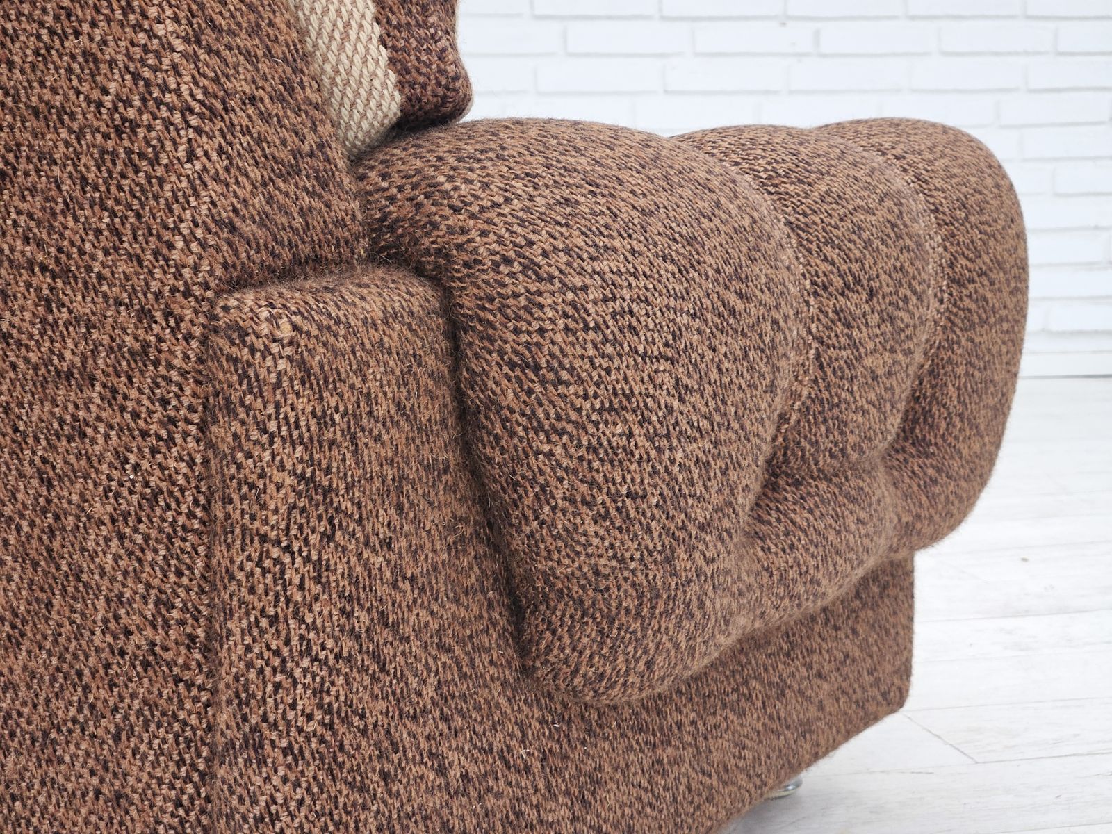 980.0 1970s, Danish Relax Chair, Original Wool Upholstery, Very Good Condition. photo