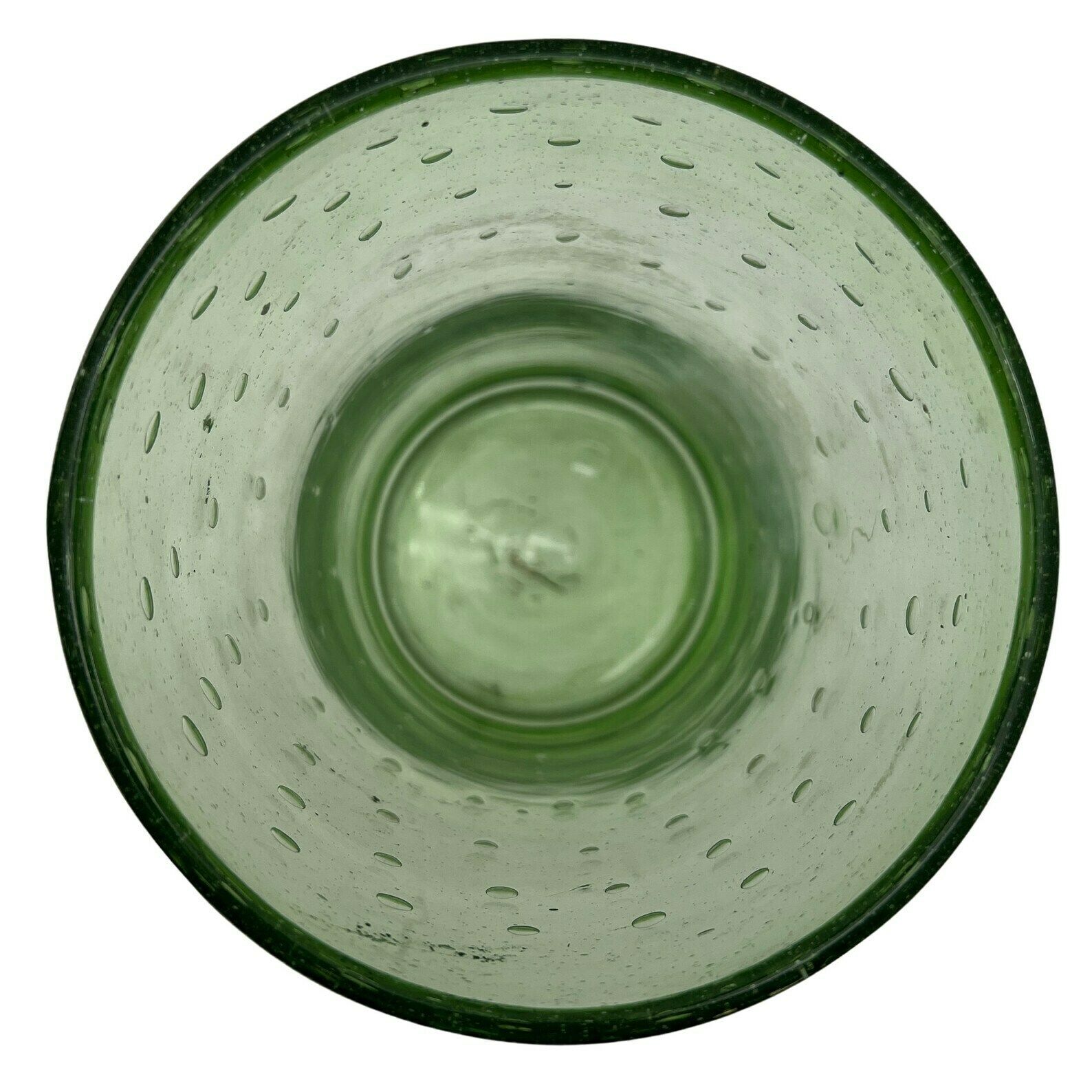 Antique Green Glass Bubble Vase   Victorian   Glass   Home Decor photo for sale