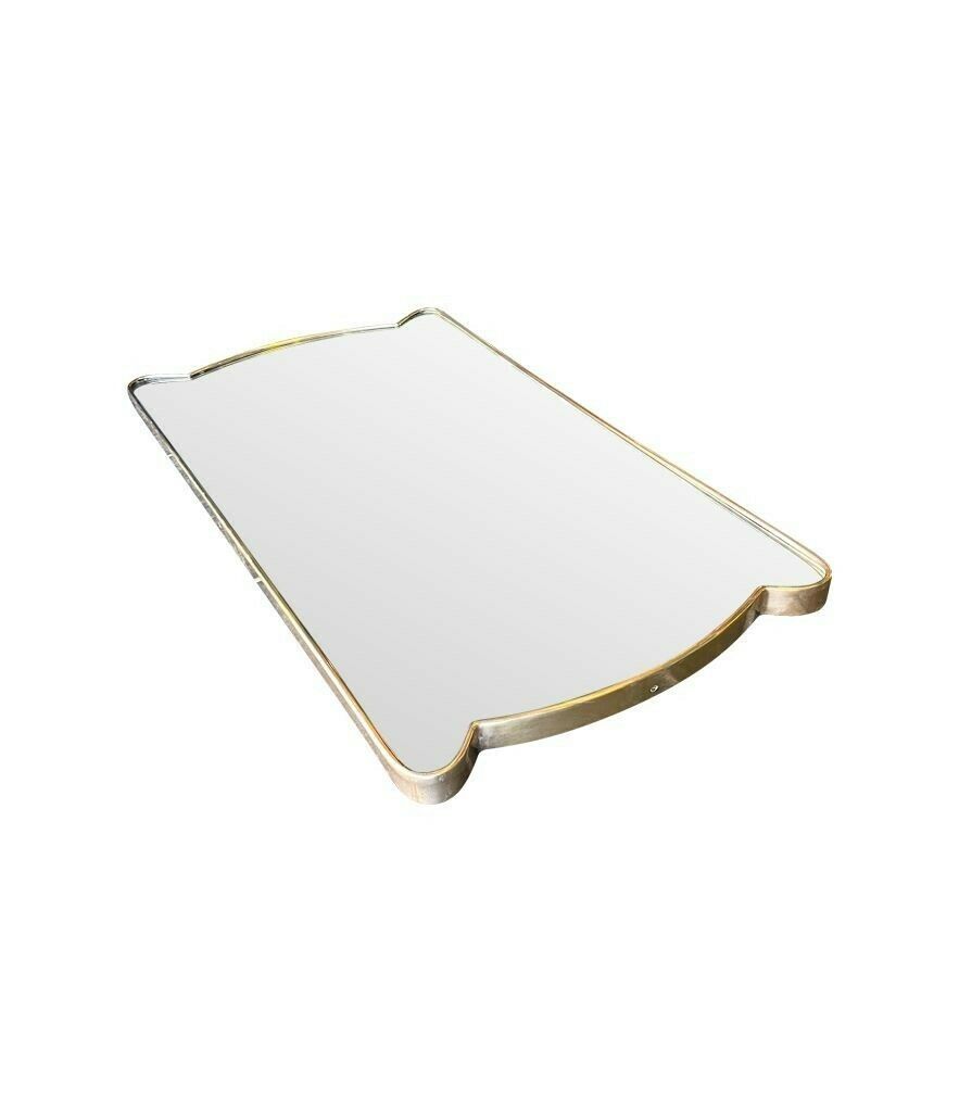 photo for sale A Lovely Unique Shaped Orignal 1950s Italian Shield Mirror In The Style Of Gio Ponti
