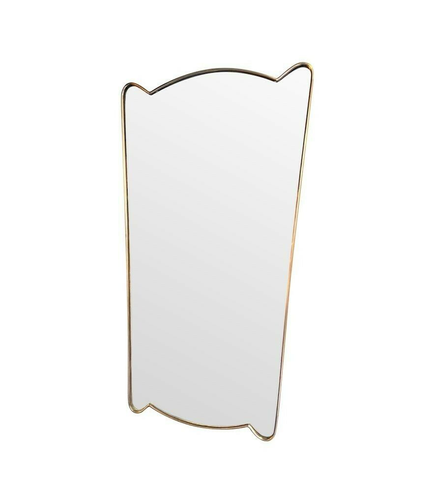 2450.0 A Lovely Unique Shaped Orignal 1950s Italian Shield Mirror In The Style Of Gio Ponti photo