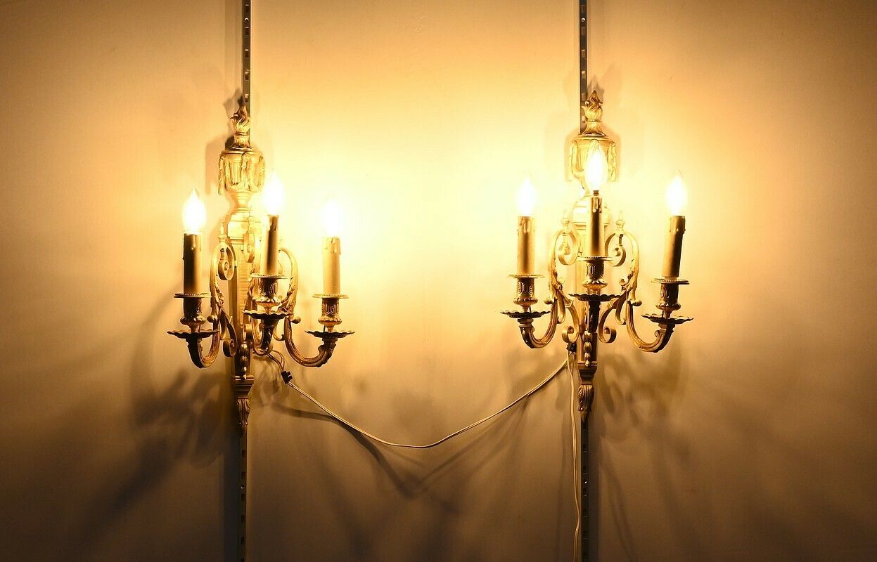 Pair Of Sconces, Louis XVI Style – 1st Part 19th Century photo furniture