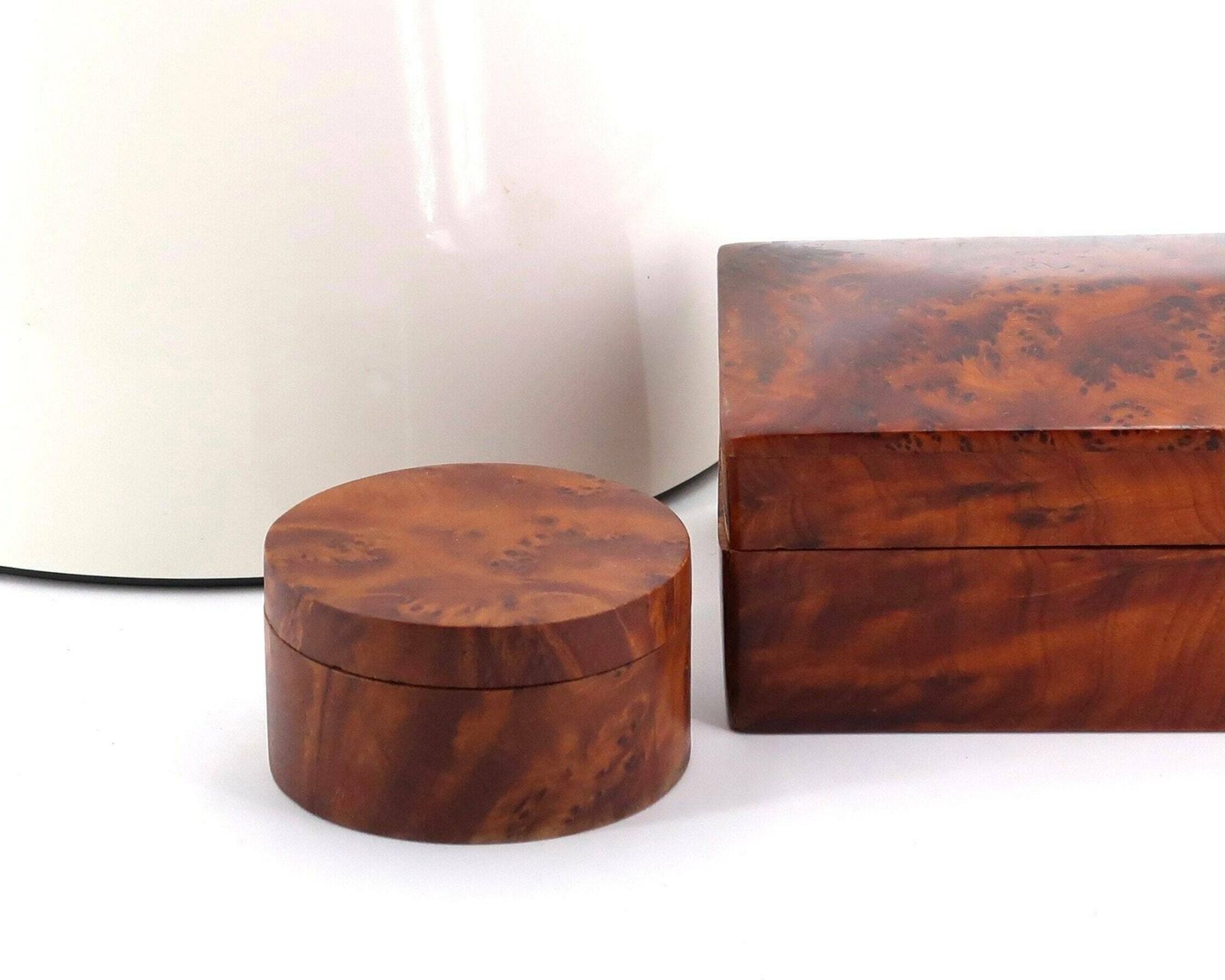 Small Wood Elm Jewelry Box, 1960s / Boho Chic Bohemian Folk