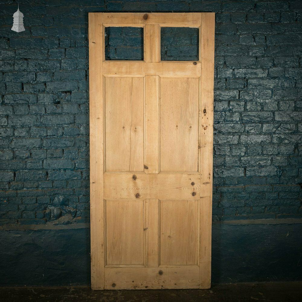 Glazed Panelled Door, Pine 2 Over 4 Panel Door