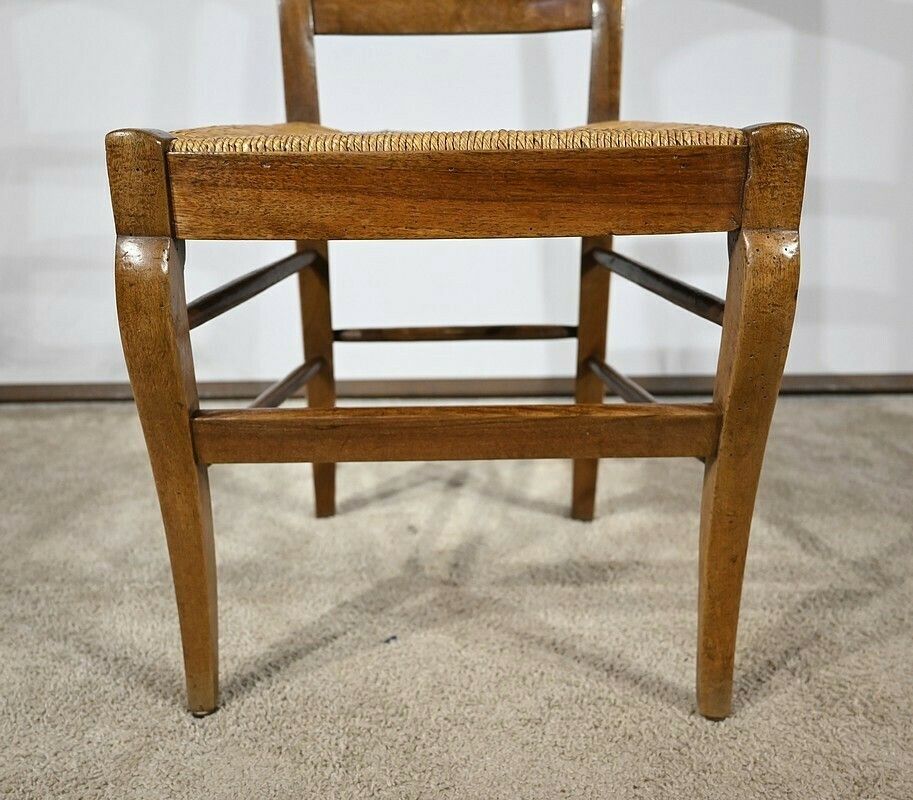 photo vinterior Suite Of 4 Restoration Chairs In Solid Walnut – 1st Part 19th Century