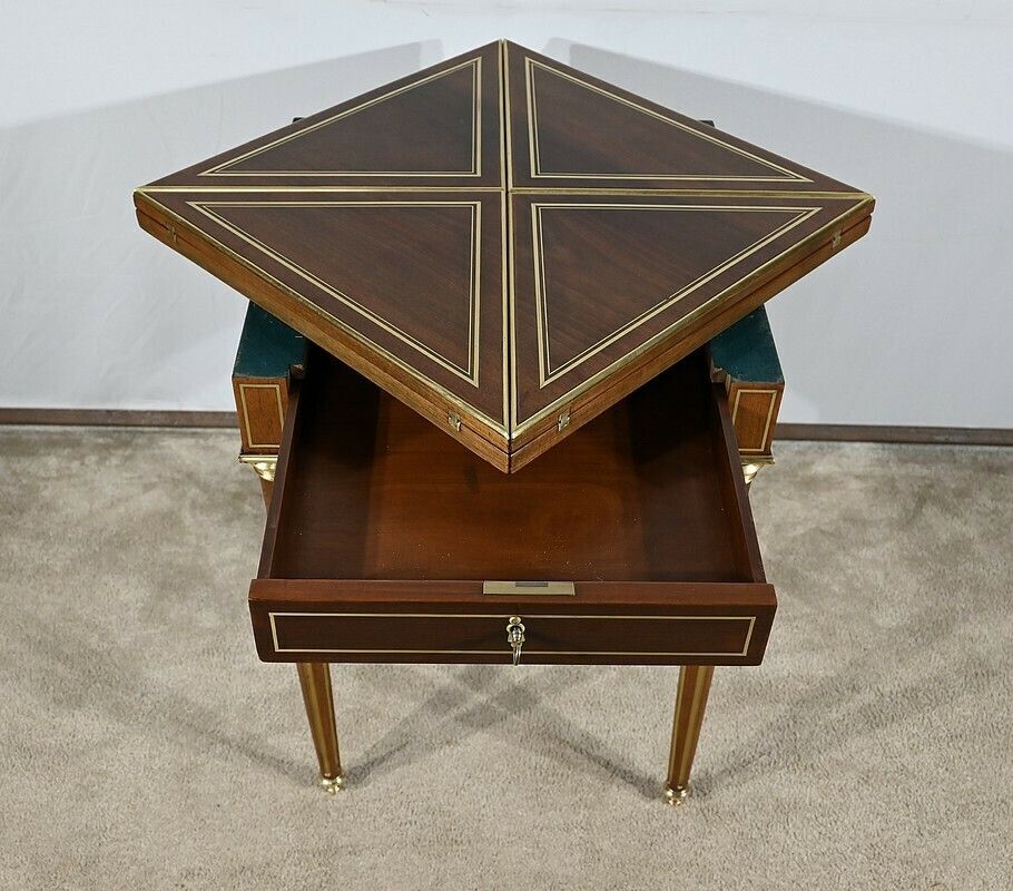 Mahogany Handkerchief Games Table, Louis XVI Style, Napoleon III Period – Mid 19th Century photo buy