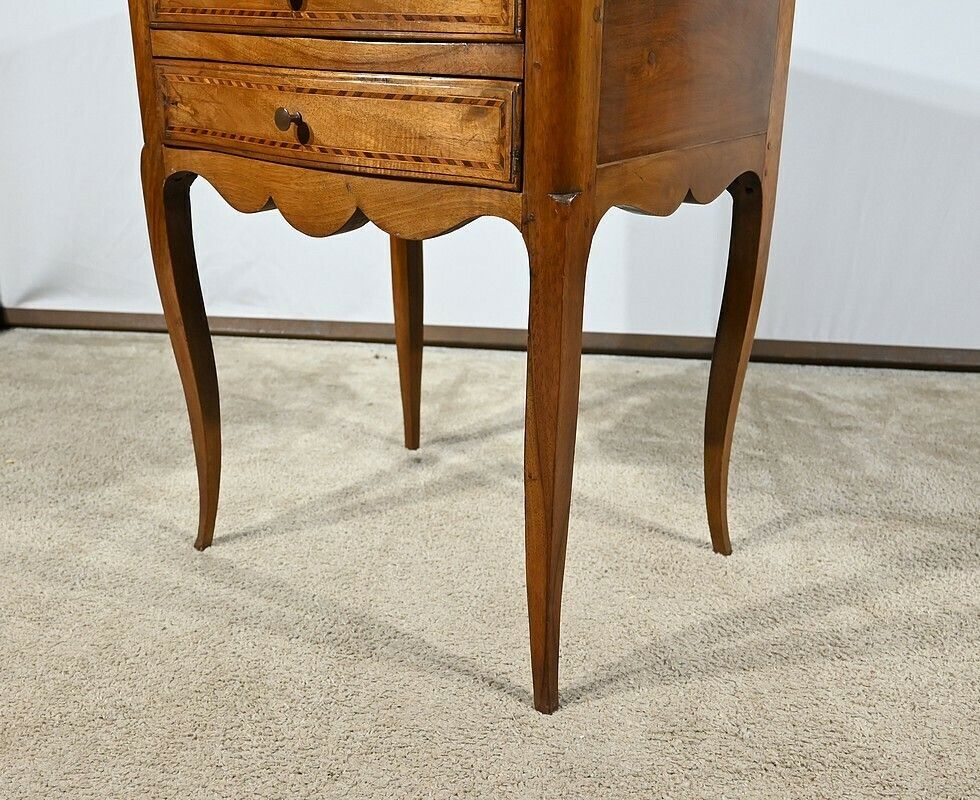 Furniture Small Chiffonnière Chest Of Drawers In Walnut, Louis XV Style – Late 19th Century photo