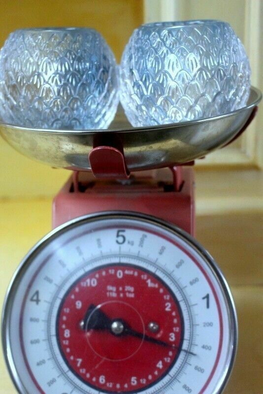 photo vintage Vintage Pair Of Candle Holder Candlestick Cut Glass Ice Glass From Paris