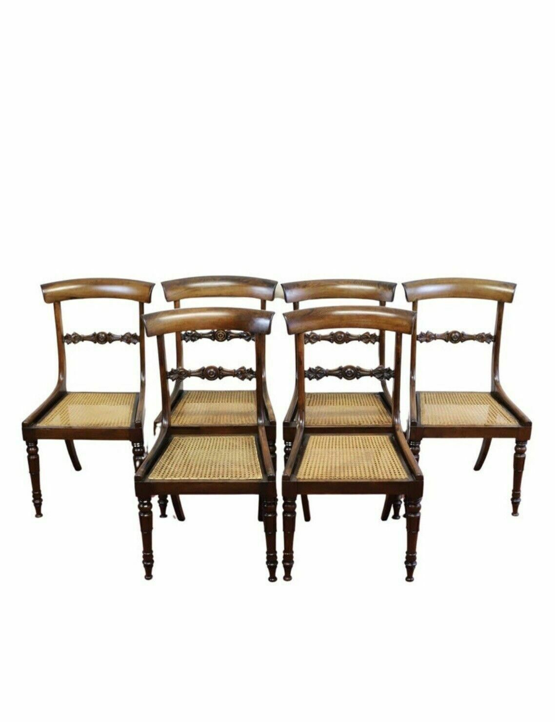 Beautiful Set Of Six William IV Rosewood Dining Chairs