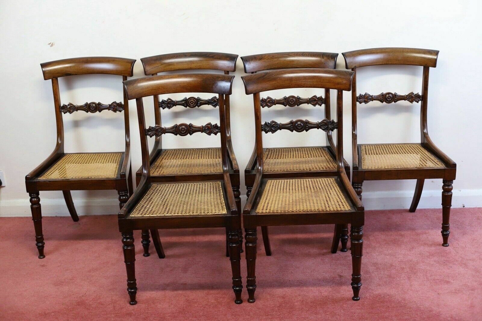 Beautiful Set Of Six William IV Rosewood Dining Chairs photo furniture
