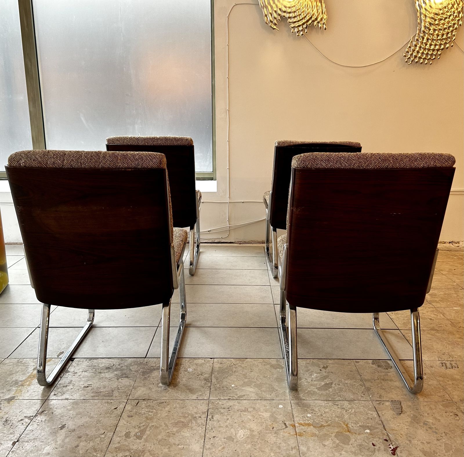 photo furniture A Rare Set Of Four Original Gordon Russel Rosewood And Chrome Chairs