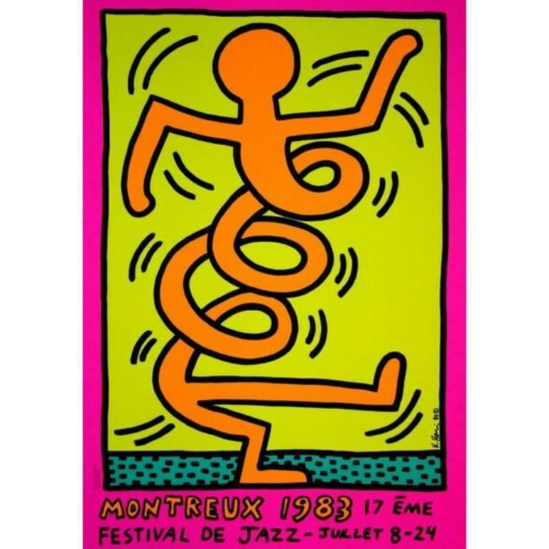 Keith Haring Montreux Jazz Festival   Orange Screen Print By Keith Haring, 1983 1983