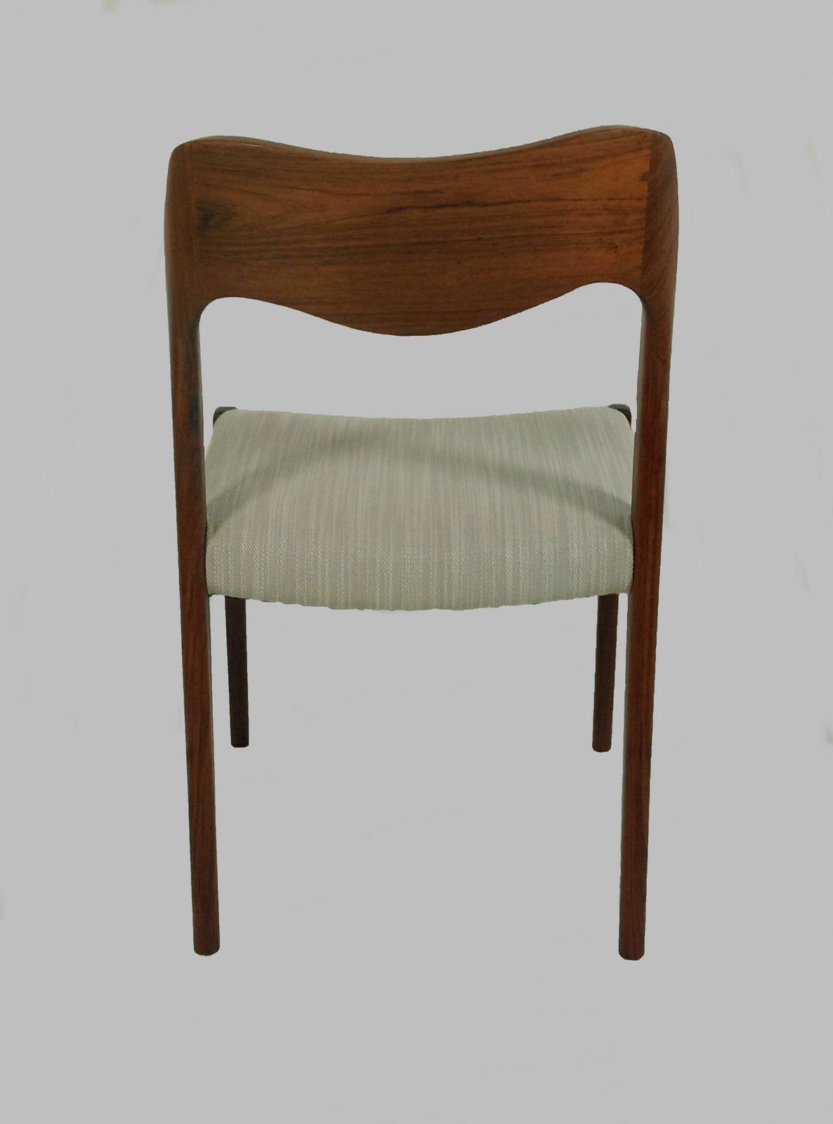 Niels Otto Møller Six Fully Restored Rosewood Dining Chairs   Custom Upholstery photo vinterior