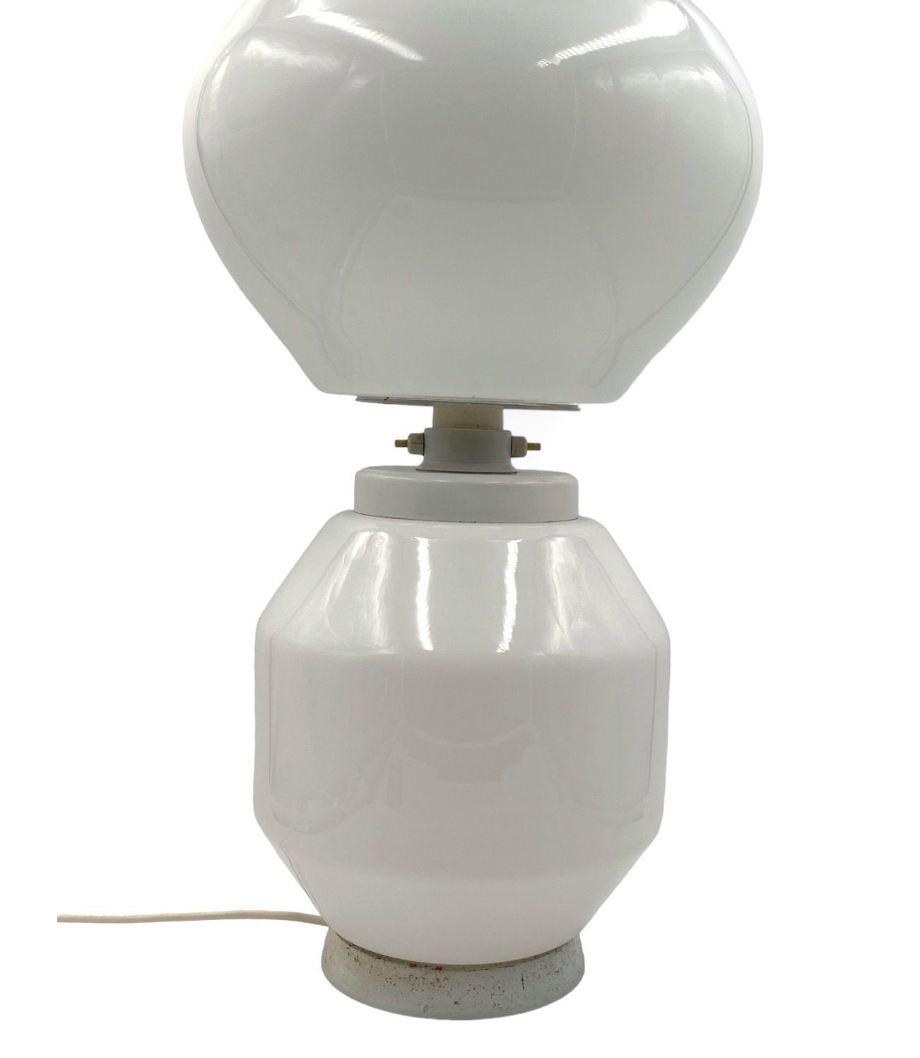 photo for sale Space Age White Glass Table Lamp, Faver Italy 1970s