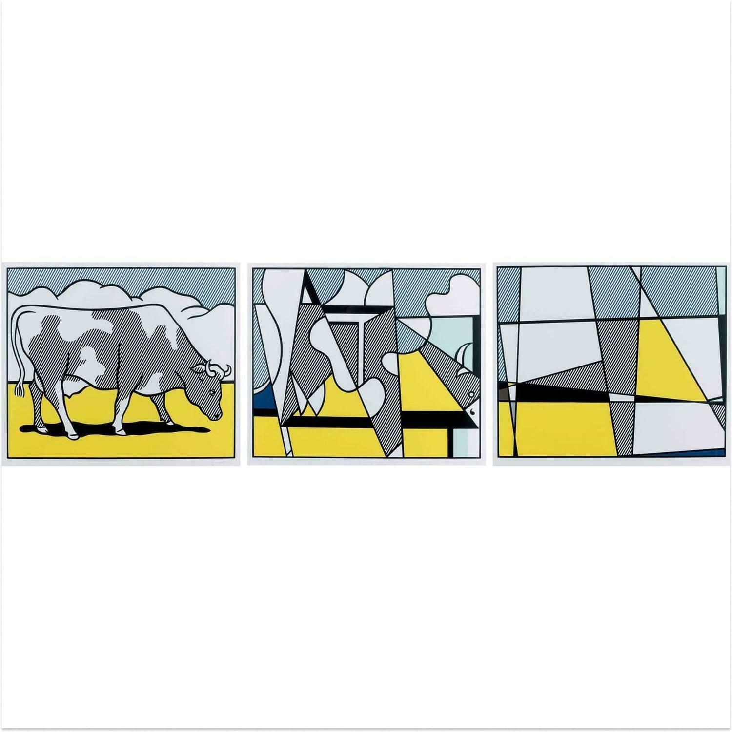 Roy Lichtenstein Cow Going Abstract By Roy Lichtenstein (After) 1980 photo 1450.0