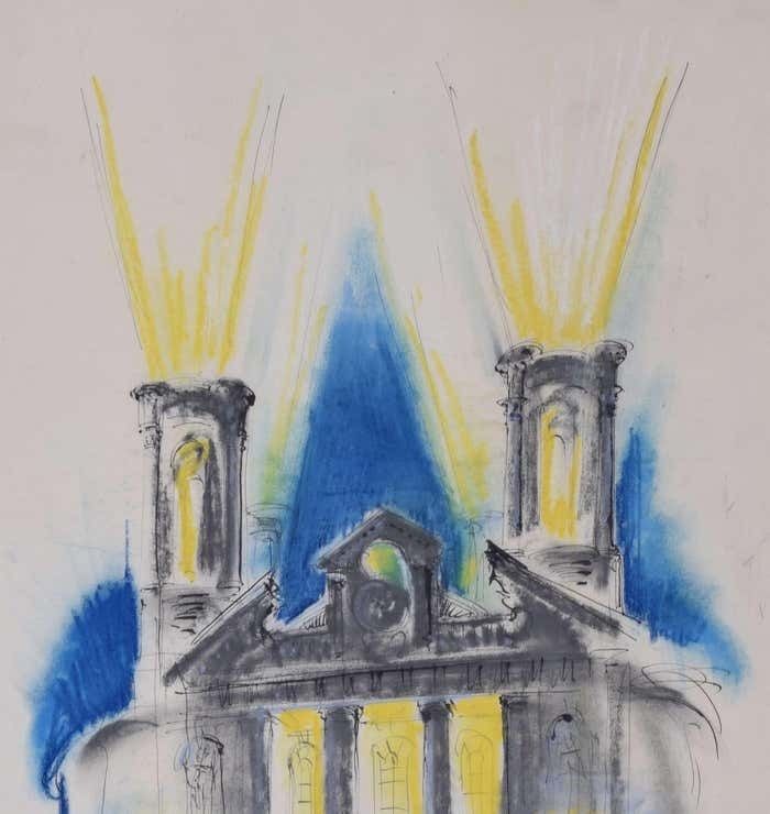 Proposal For St John's Smith Square Architectural Design By Louis Osman Friba photo furniture