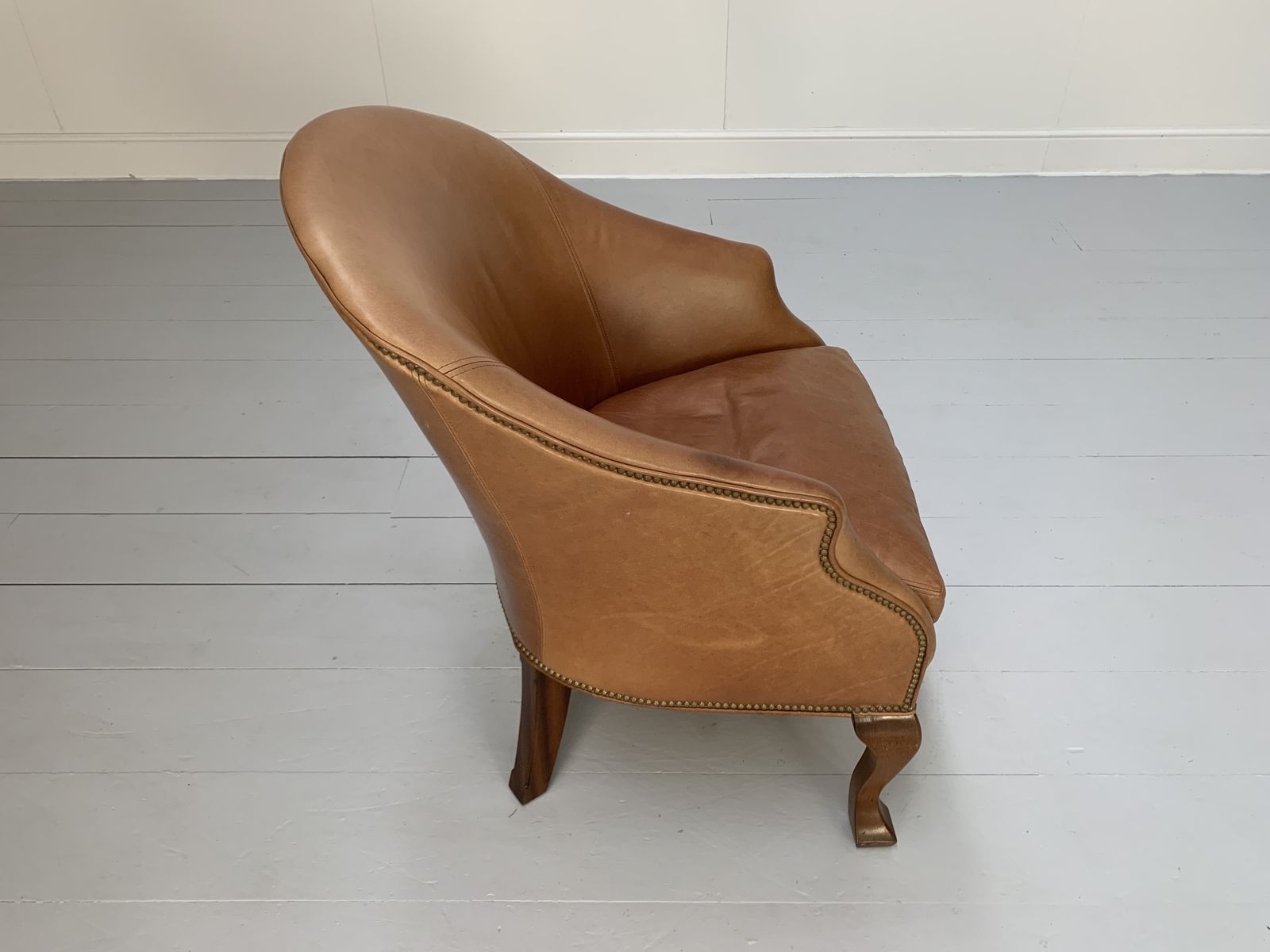 Ralph Lauren “Beldon” Armchair – In Tan Brown Saddle Leather photo buy
