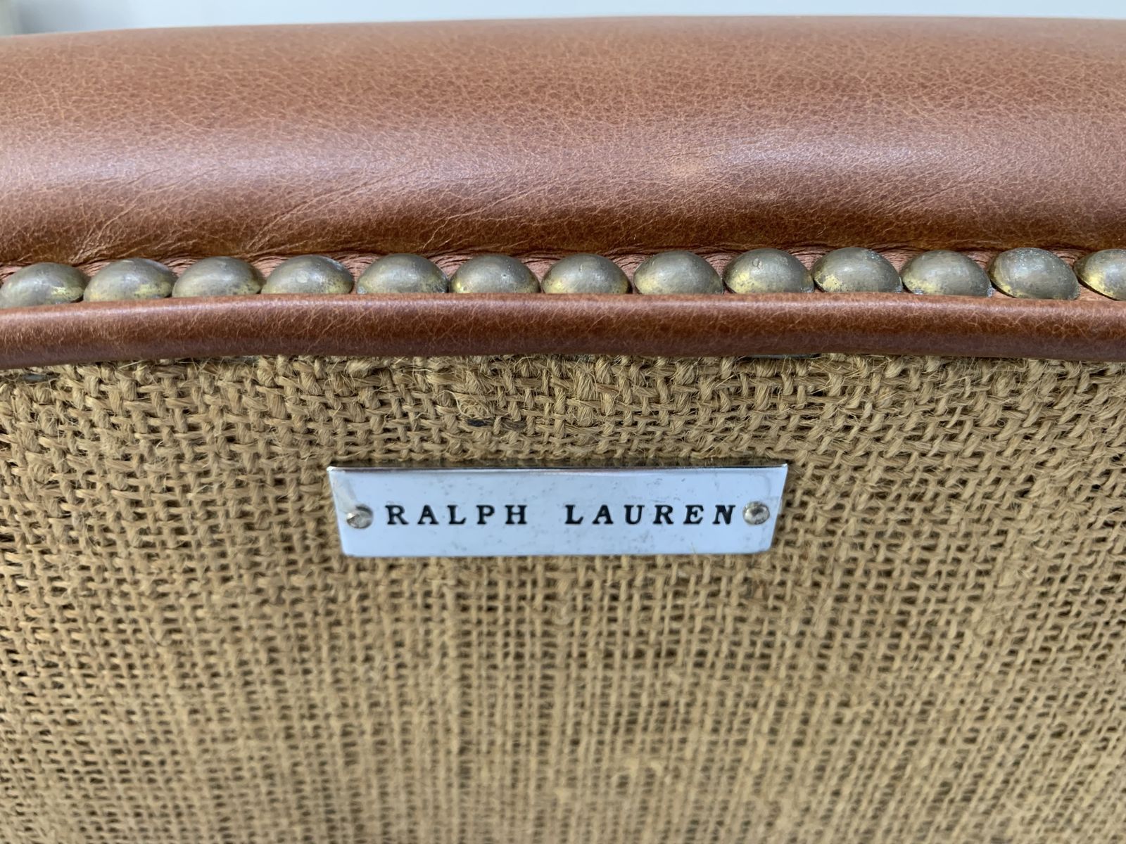photo vinterior Ralph Lauren “Beldon” Armchair – In Tan Brown Saddle Leather