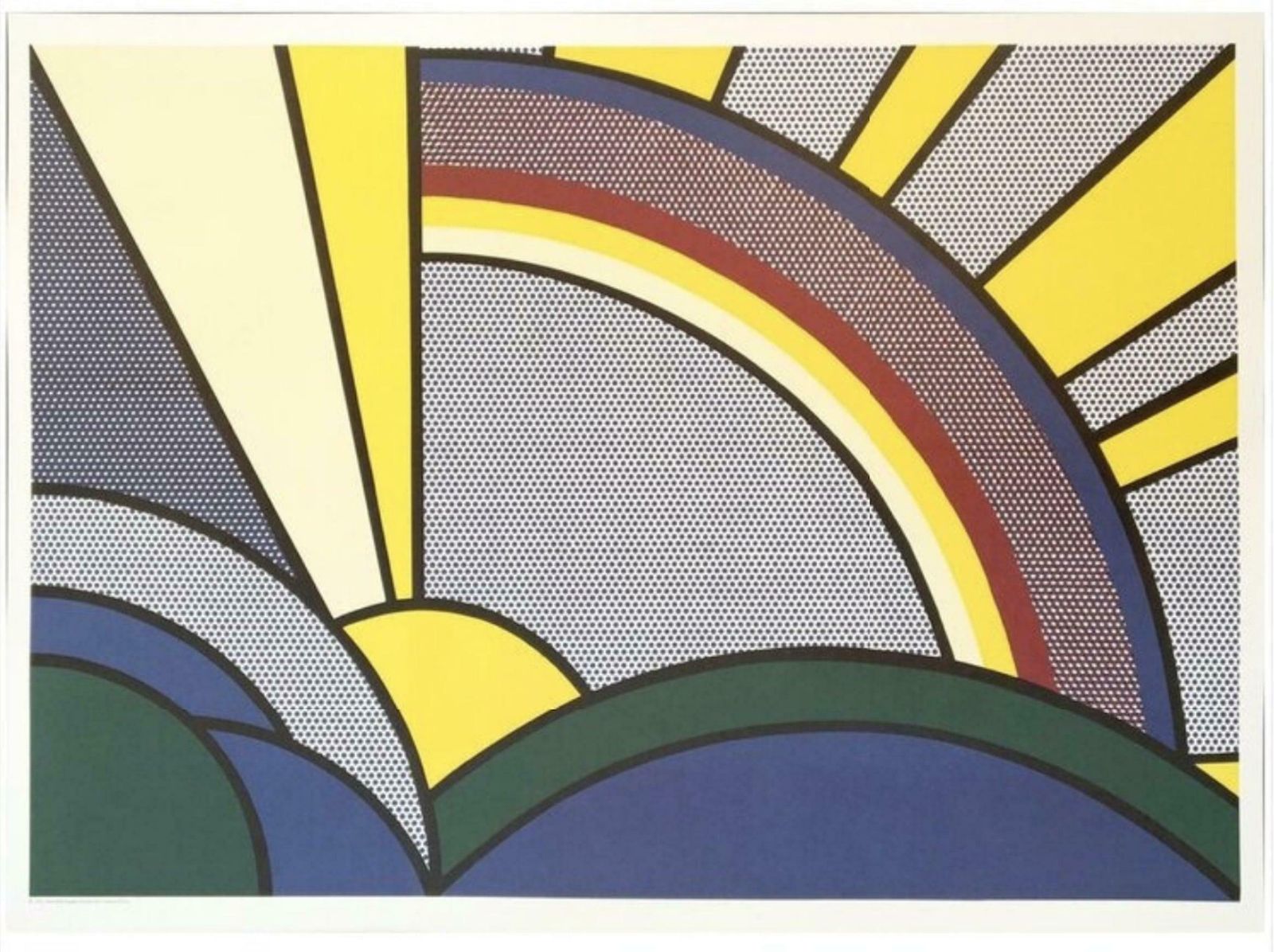 Roy Lichtenstein Modern Sun Rays By Roy Lichtenstein (After) 1972