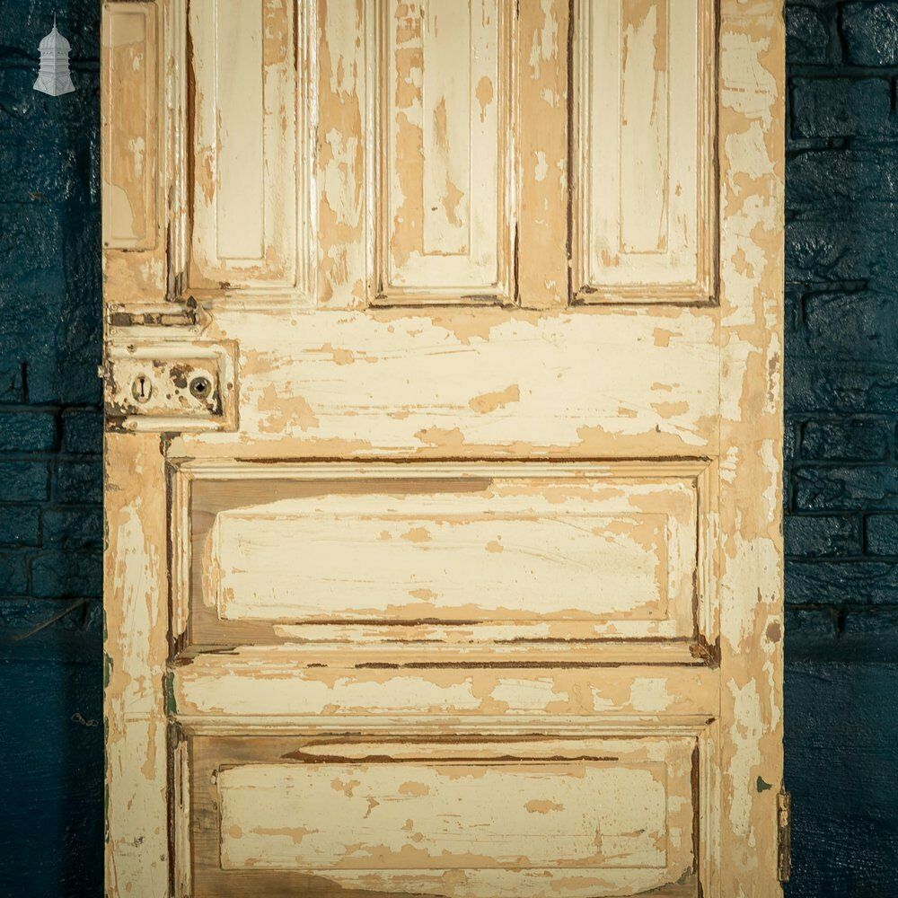 Pine Panelled Door, Raised Fielded Panels One Side, Stop Chamfer Detailing Other Side photo furniture