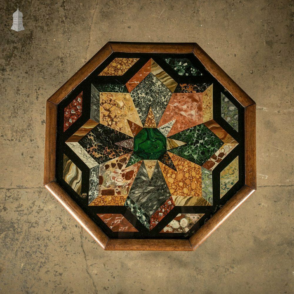 Specimen Table, Hand Painted 19th C Hardwood And Glass photo Furniture