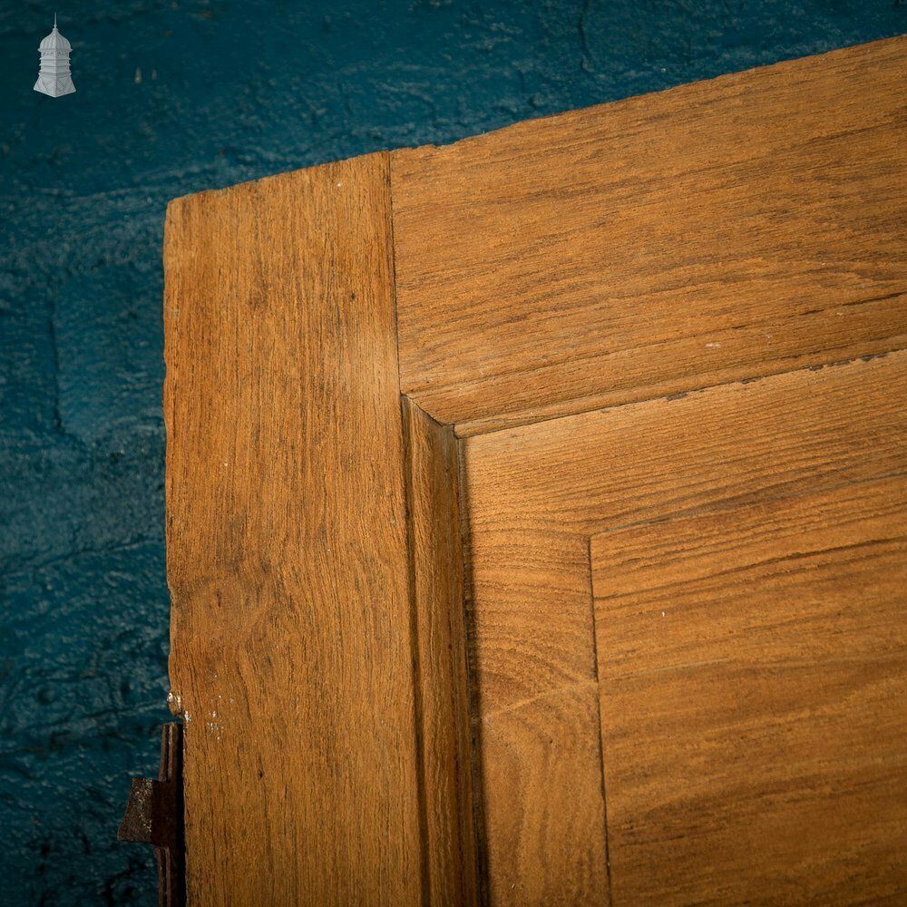 Double Doors, Teak, Raised Fielded Panels One Side, Stop Chamfer Detailing Other Side. photo vinterior