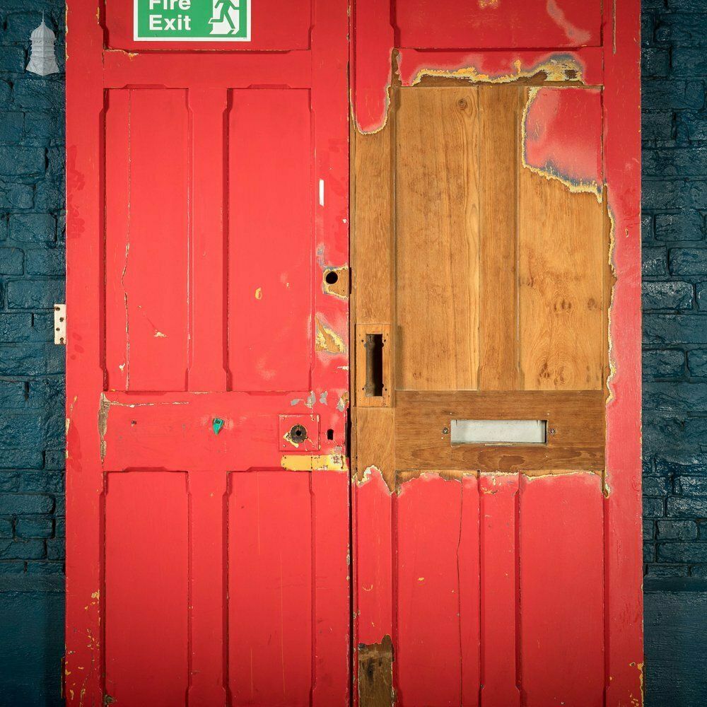 Double Doors, Teak, Raised Fielded Panels One Side, Stop Chamfer Detailing Other Side. photo buy