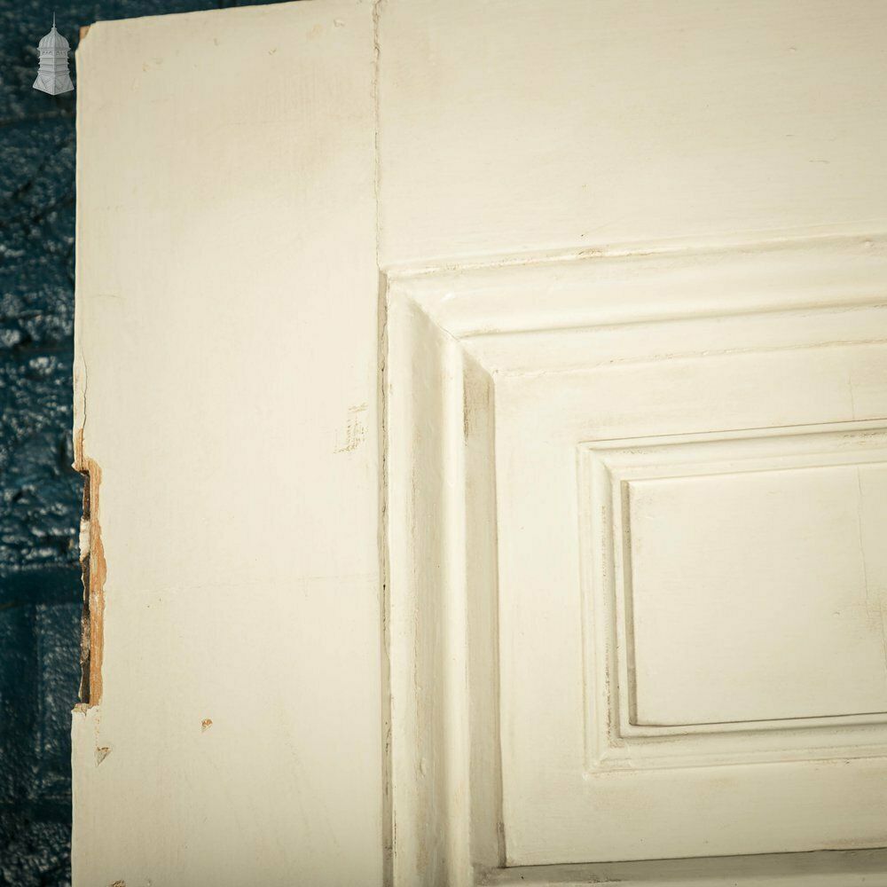 Moulded Panelled Door, White Painted Pine photo for sale