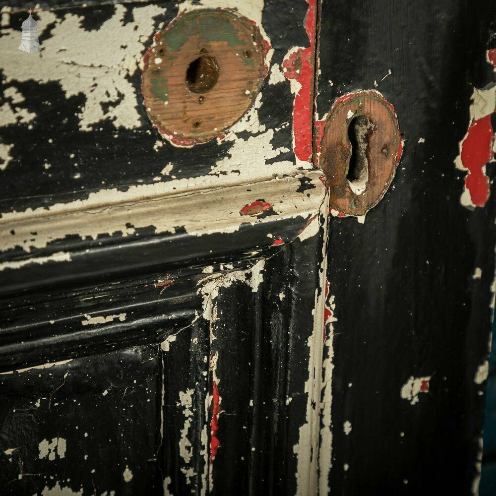 photo furniture Pine Panelled Door, 5 Raised Panel Mouldings, Panel Distressed Paint Finish