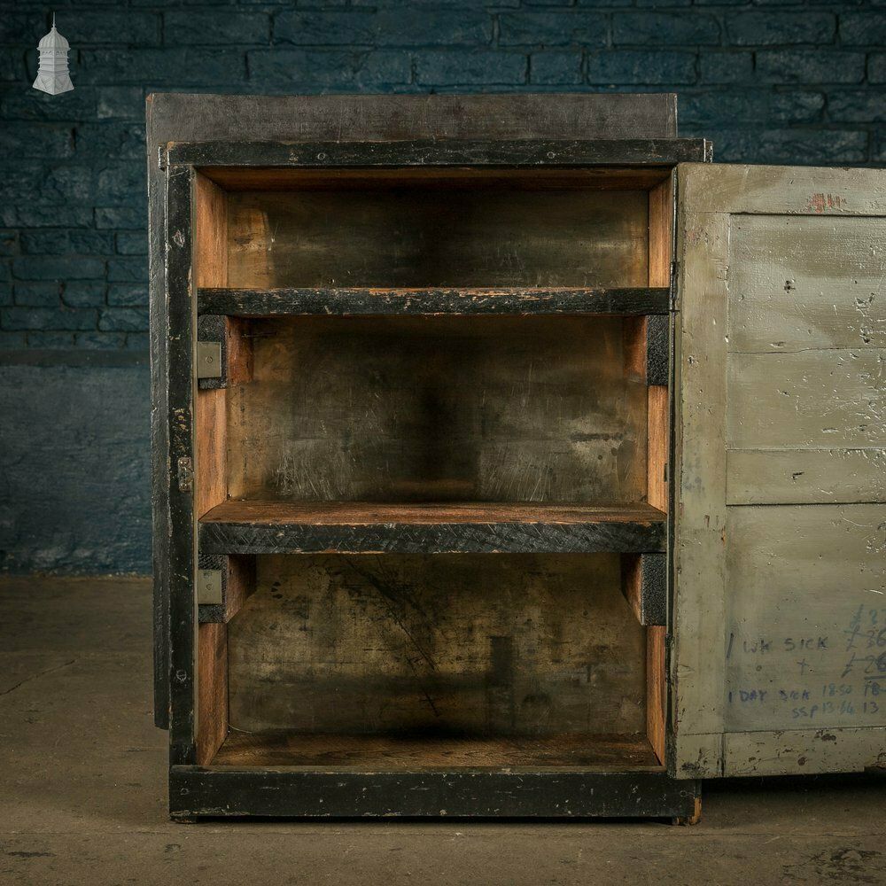 240.0 Industrial Wooden Cupboard, Reclaimed From Factory photo