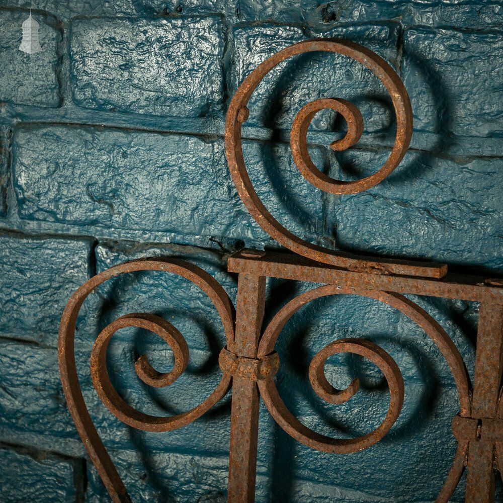 photo buy Wall Top Railing, Wrought Iron Scroll Design Panel