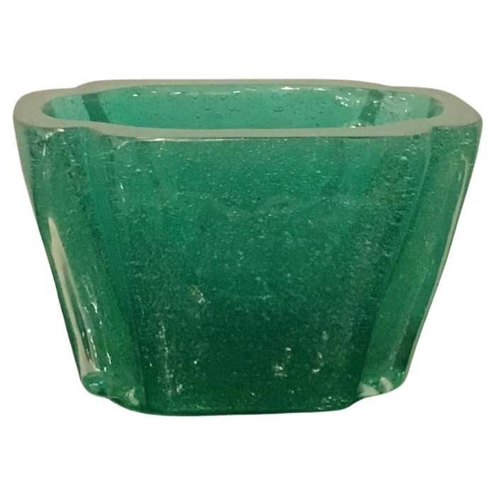 Venini " Carlo Scarpa " Submerged Vase Centerpiece Murano Glass 1935 Italy