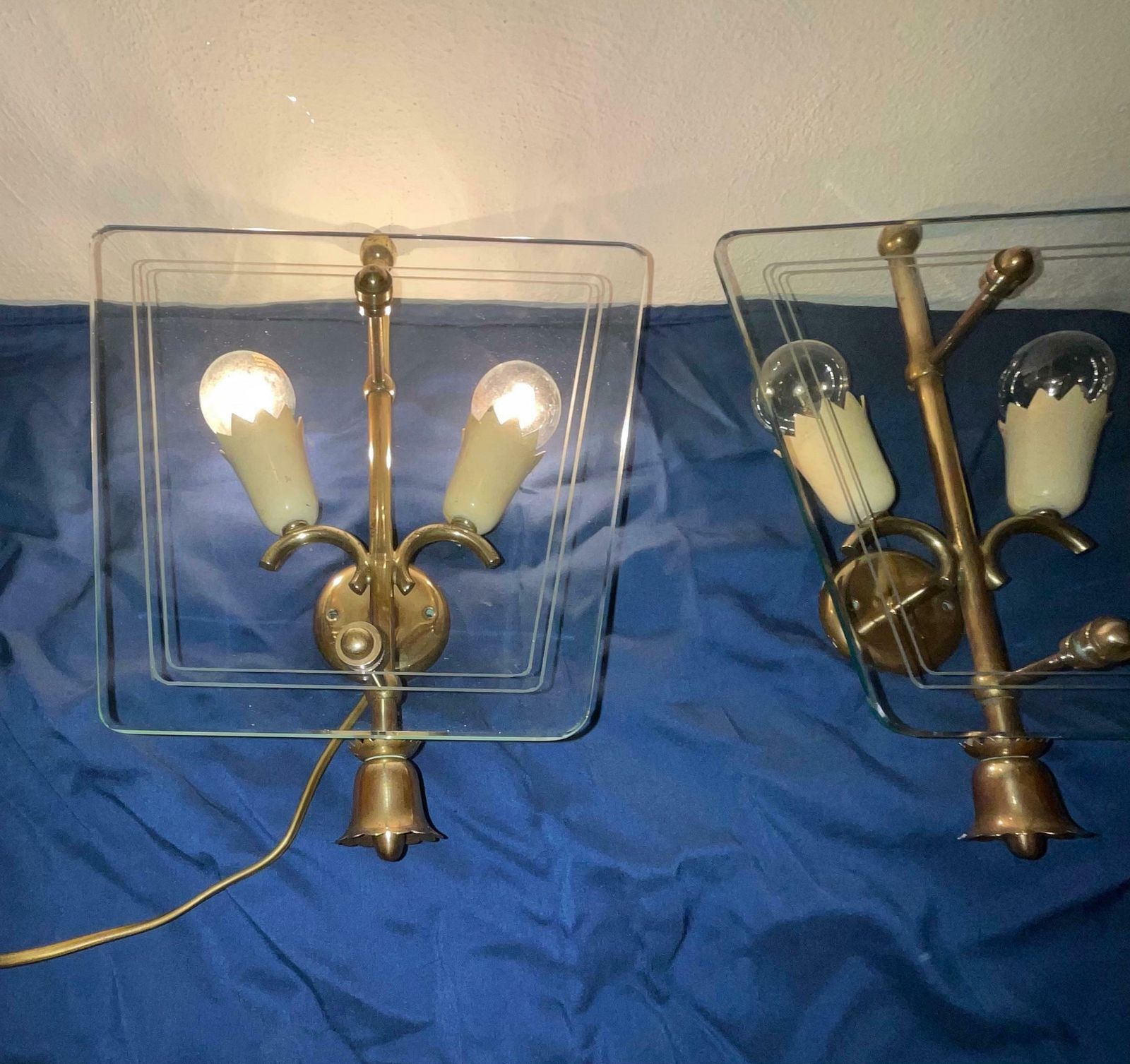 Fontanarte   Pietro Chiesa   Pair Of Wall Sconces   1950s photo Lighting