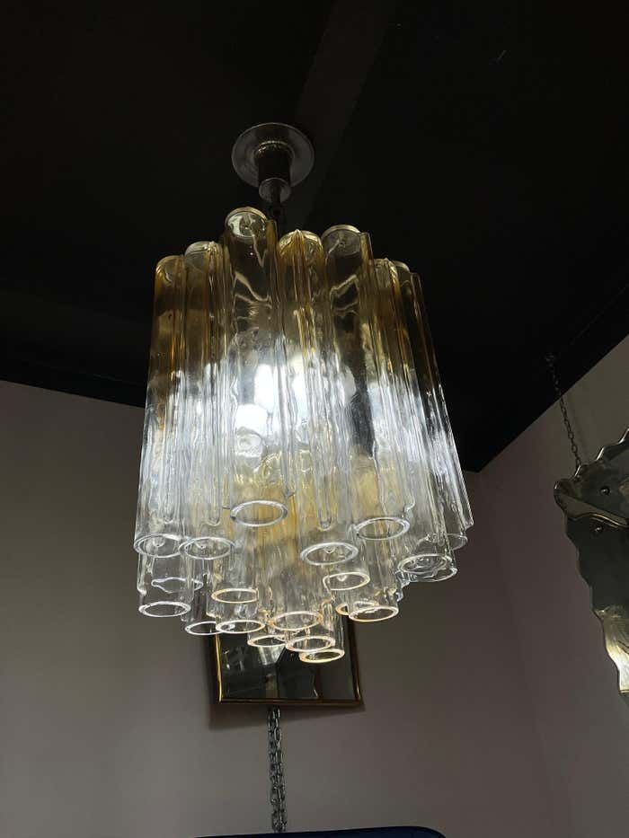 Venini   Ludovico Diaz De Santillana   Calze Model Chandelier   Murano 1970 photo vinterior