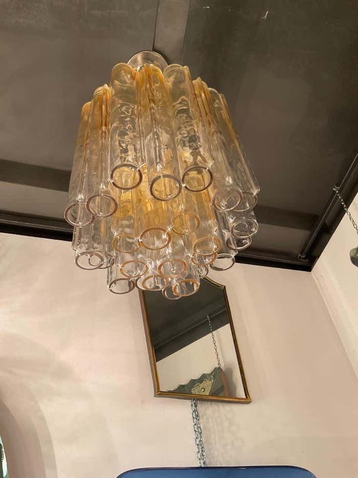 Venini   Ludovico Diaz De Santillana   Calze Model Chandelier   Murano 1970 photo vintage