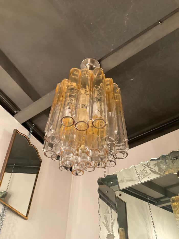 photo furniture Venini   Ludovico Diaz De Santillana   Calze Model Chandelier   Murano 1970