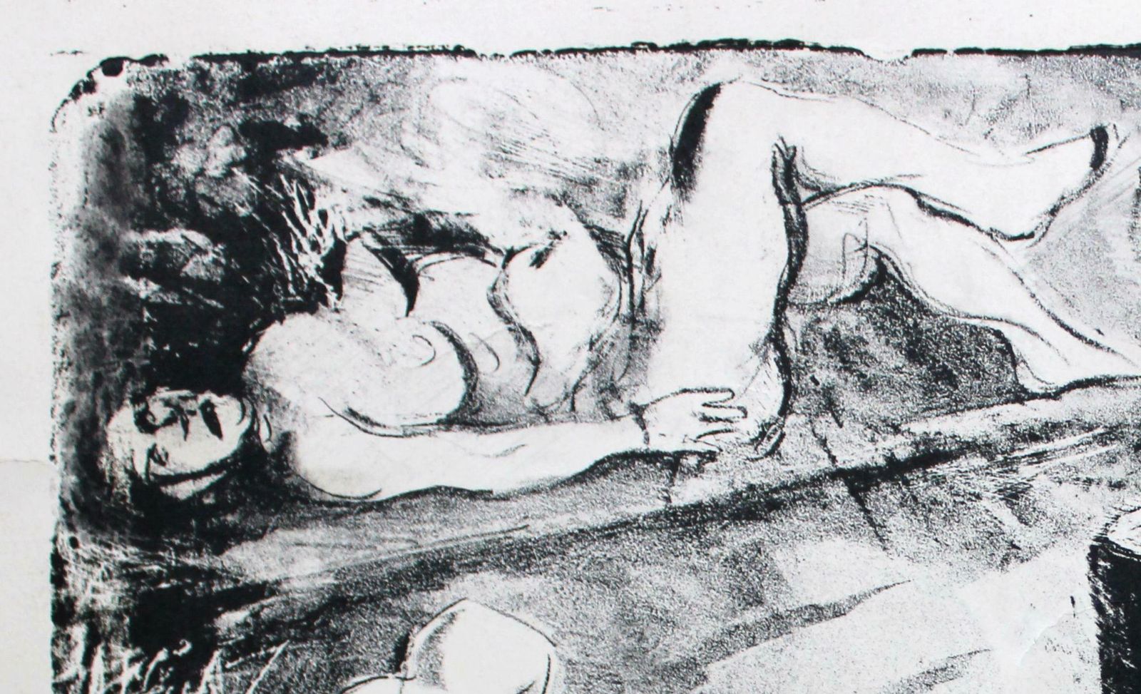 Dzidra Bauma At The Sauna. 1960s, Paper, Lithography, 1960s photo 419.0