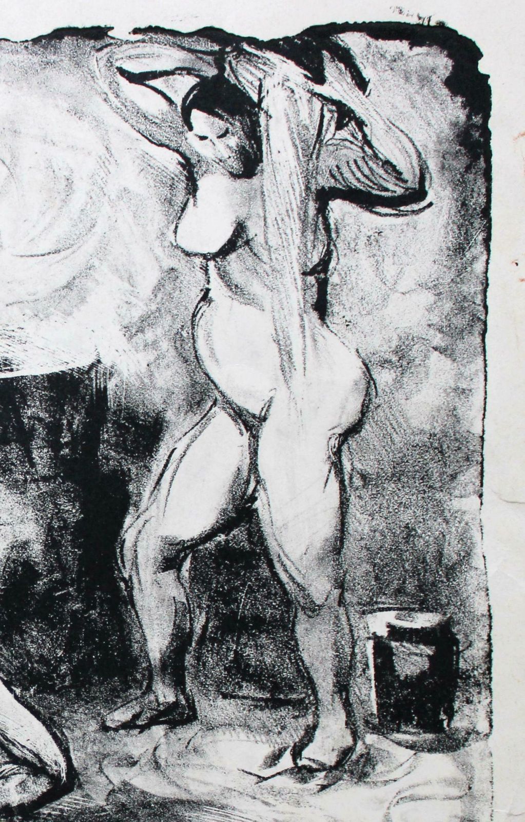 Dzidra Bauma At The Sauna. 1960s, Paper, Lithography, 1960s photo vinterior