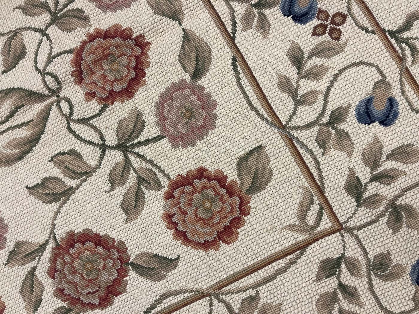 Flat Weave Rug Ivory Handwoven Carpet Floral Livingroom Rugs For Sale Home Decor photo Textiles