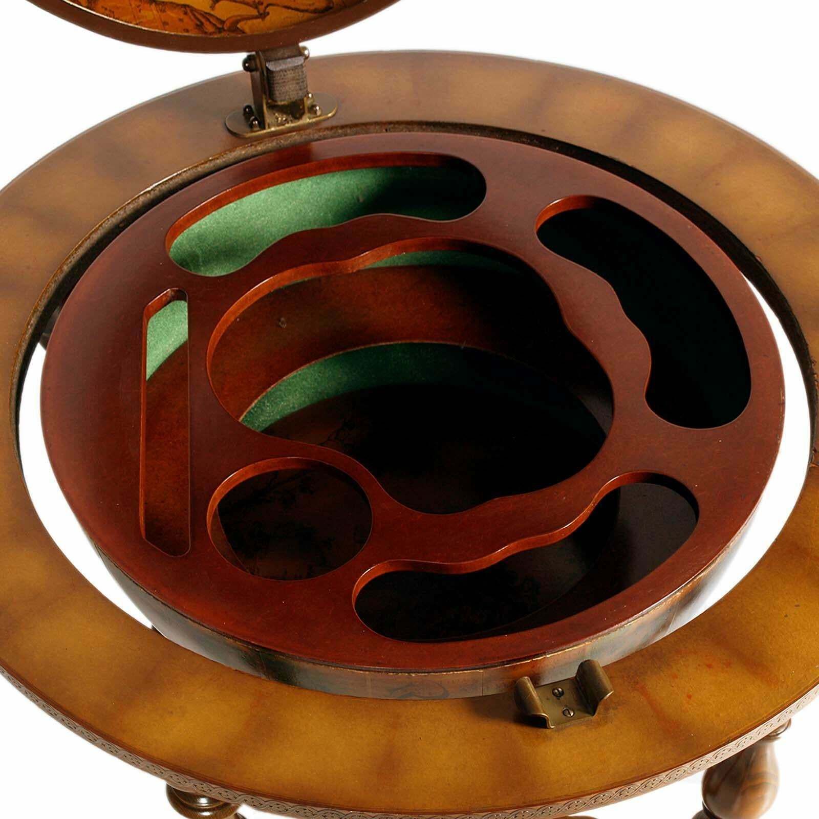 Italian Cocktail Bar Cart Of 20th Mid Century On Decorated World Map , Globe