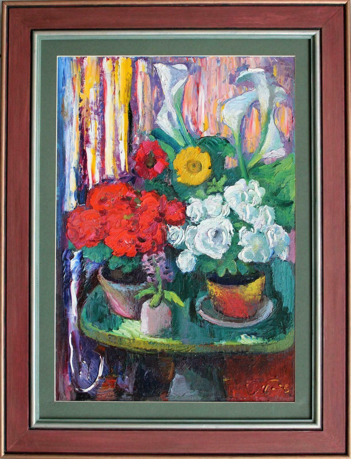 Dmitry Panichev Flowers. Cardboard, Oil photo furniture