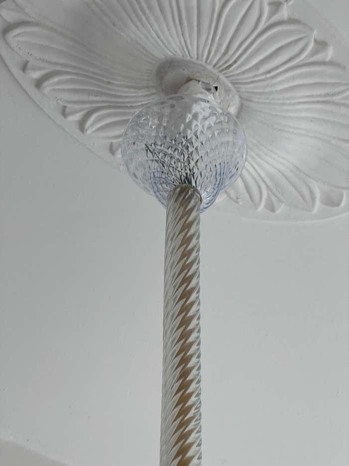 Charming Italian Lantern Chandelier By Barovier & Toso, Murano, 1950s photo buy