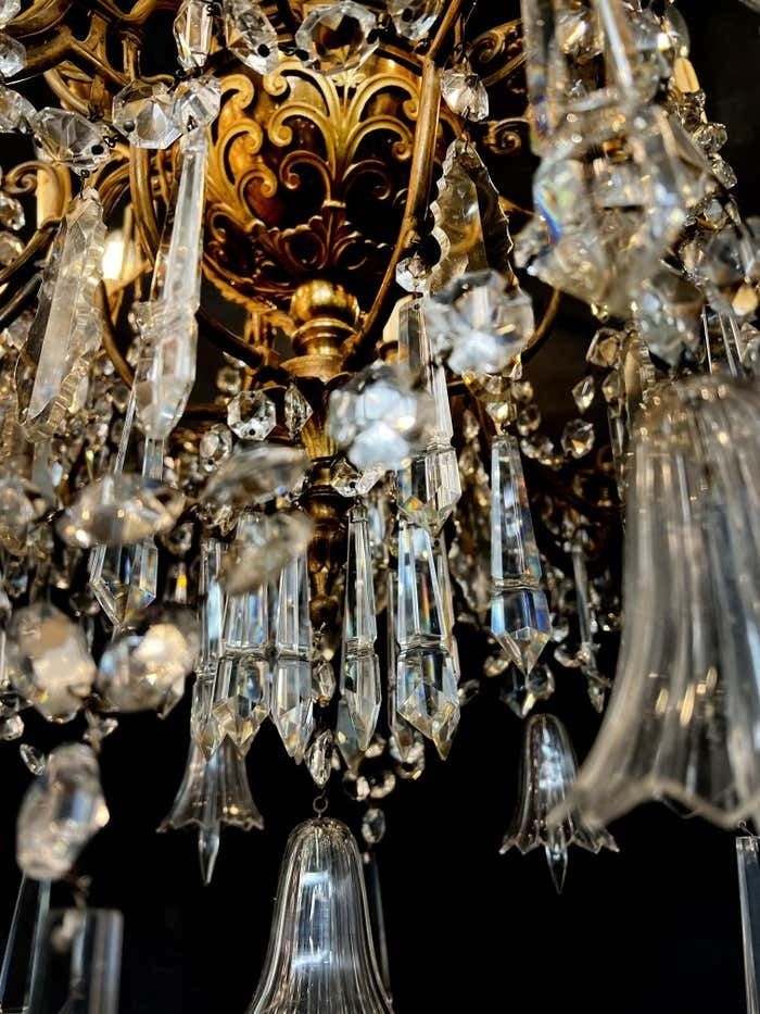 Lighting Majestic Bohemian Chandelier. Wien 1930s photo
