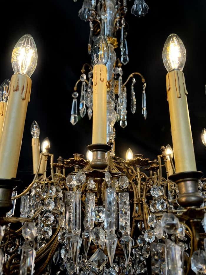 12578.0 Majestic Bohemian Chandelier. Wien 1930s photo