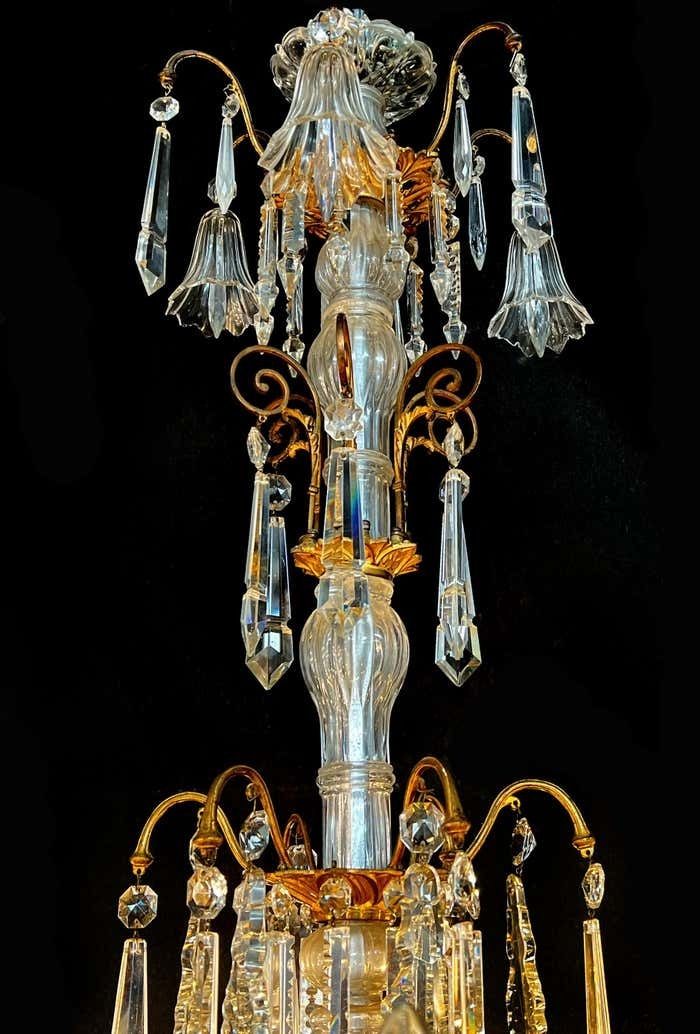 photo vintage Majestic Bohemian Chandelier. Wien 1930s
