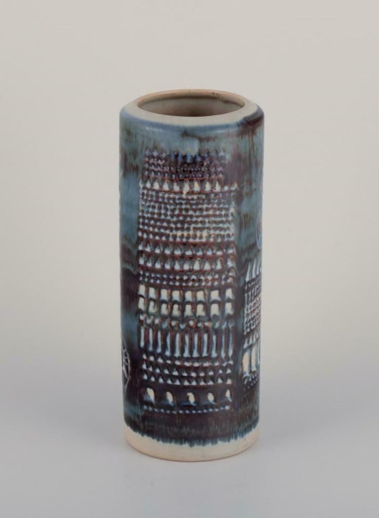 Olle Alberius For Rörstrand, Sweden. "Kraka" Ceramic Vase In Modernist Style. photo 292.0