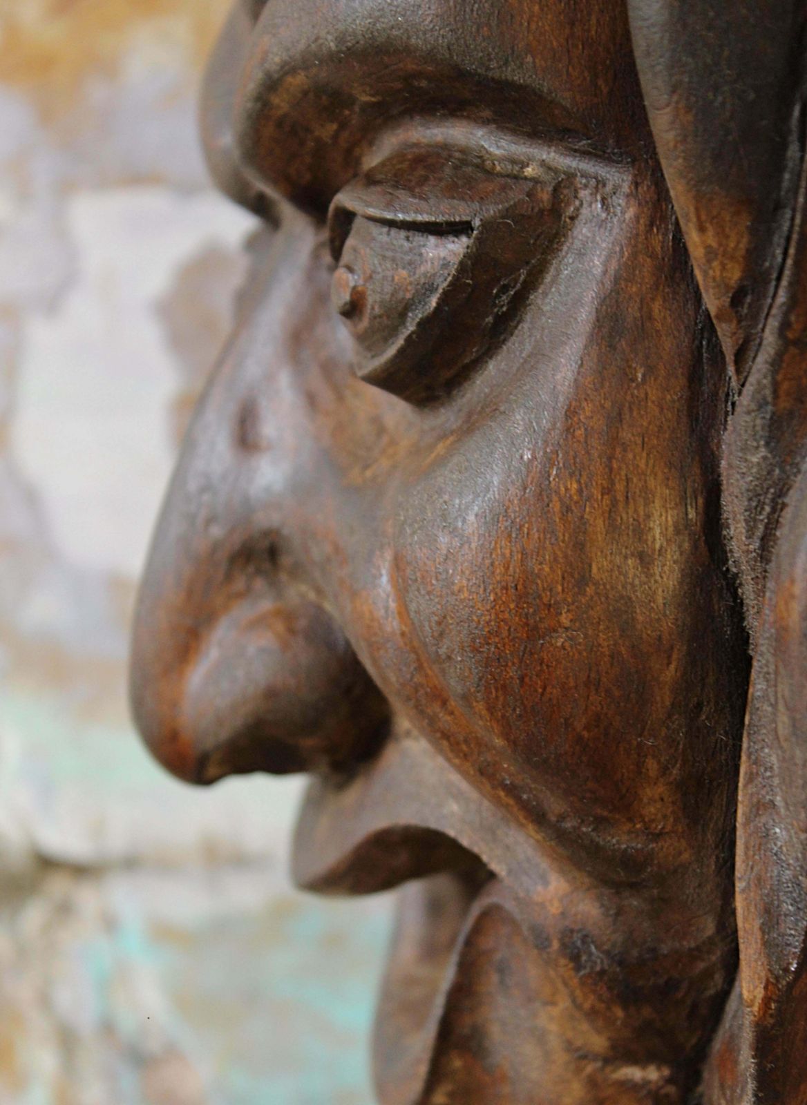 Art Late 19th/Early 20th Century Carved Hannya Noh Devil Mask Curio photo