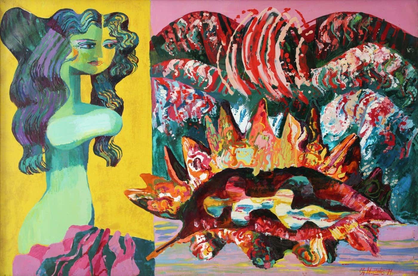 Ivars Muizulis An Ancient Fable. 1971. Oil On Canvas,1971