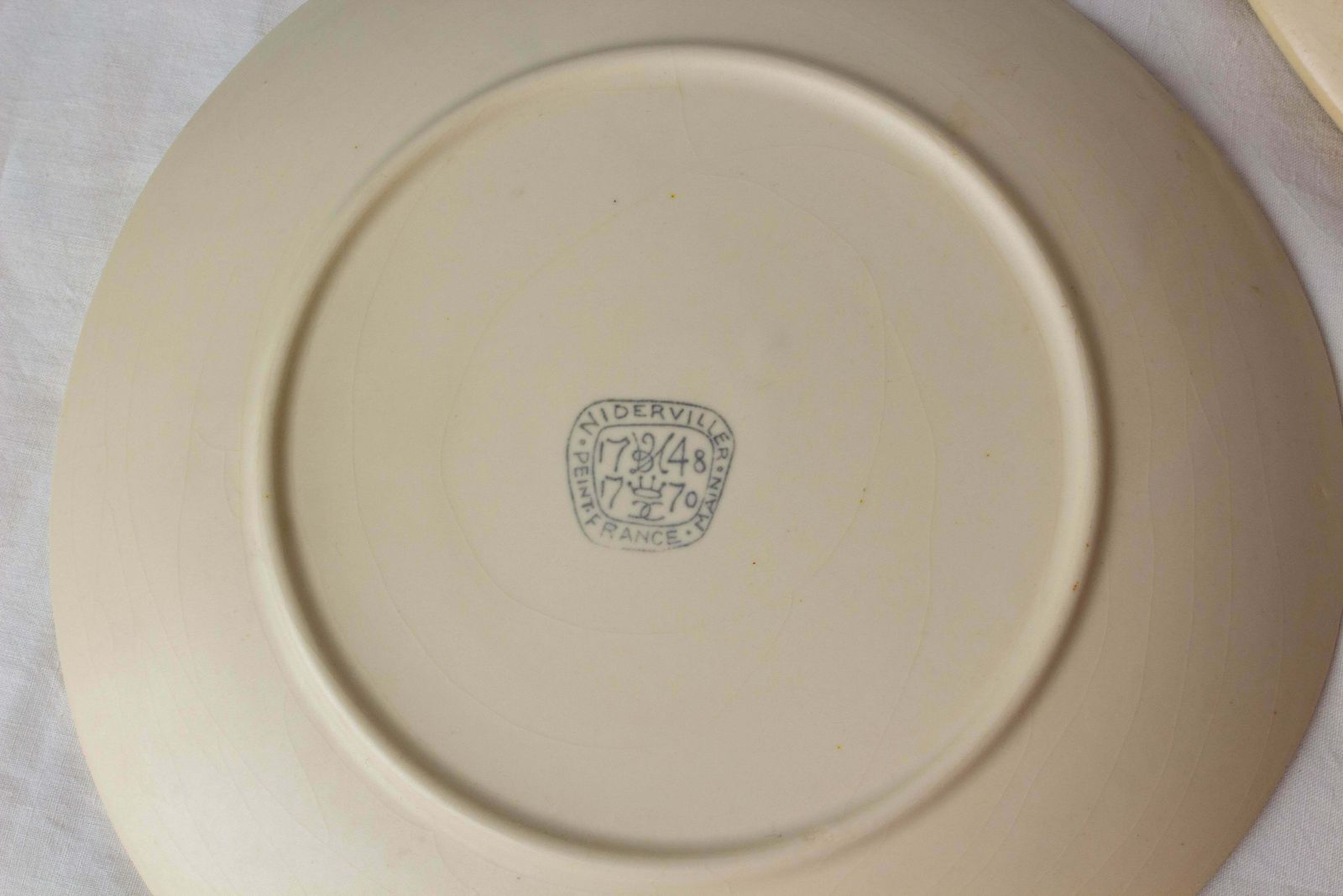 French Set Of Two Fish Dishes In White Faience Of Niderviller Circa 1960 photo for sale