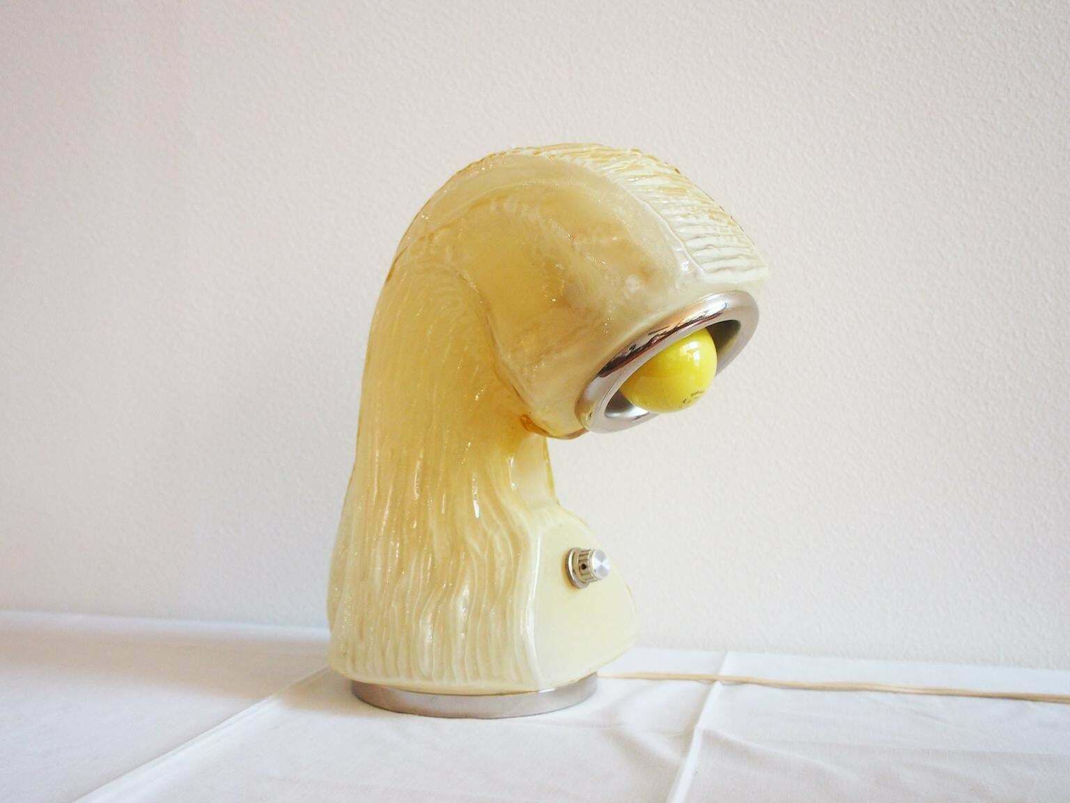 Murano Glass And Chromed Metal Table Lamp By Carlo Nason For Mazzega photo for sale